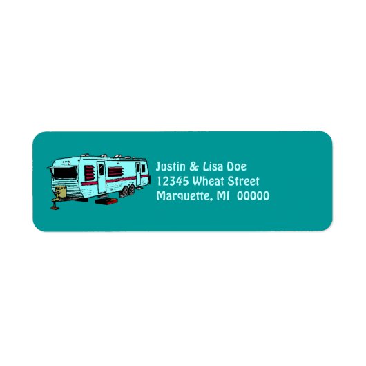 トラベルトレーラーキャンプグランプキャンパー住所 シール (正面)