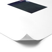 トラベルトレーラーシルバーRVとナイトスカイ大プリント ポスター (角)