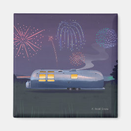 トラベルトレーラーシルバーRV & Night Sky マグネット