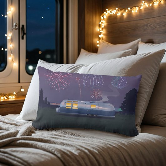 トラベルトレーラーシルバーRV & Night Sky ランバークッション