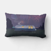 トラベルトレーラーシルバーRV & Night Sky ランバークッション (裏面)