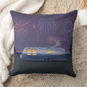 トラベルトレーラーシルバーRV & Night Sky Square クッション (ブランケット)