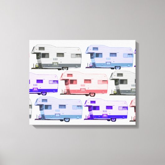 トラベルトレーラーヴィンテージ キャンバスプリント (正面)