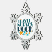 トラベルナースロック スノーフレークピューターオーナメント (右)