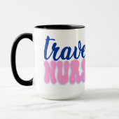 トラベルナース コーヒーマグ 白黒 470ml マグカップ (左)