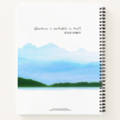 トラベルハネムーンカップルプランズブルーウォーターカラーネーム ノートブック (裏面)