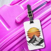 トラベルバケーションアドベンチャーマウンテンクラウドランドスケープ ラゲッジタグ