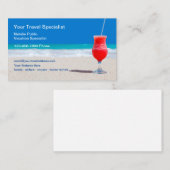 トラベルバケーションスペシャリストトロピカルテーマ 名刺 (正面/裏面)