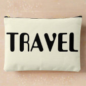 トラベルバケーションニュートラルはっきりしたブラックスクリプフェミニント アクセサリーポーチ