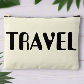 トラベルバケーションニュートラルはっきりしたブラックスクリプフェミニント アクセサリーポーチ