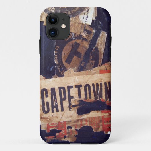 トラベルバゲージシールラベル&ラベルグランジ- Tex Case-Mate iPhoneケース (裏面)