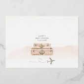 トラベルバラ金ゴールドベビーシャワースプリンクルアドベンチャー 箔招待状 (裏面)