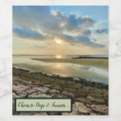 トラベルバリインドネシアバケーションサンセットドッグス ワインラベル (シングルラベル)