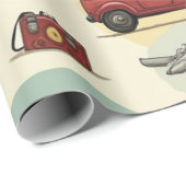 トラベルパターン付きラッピング紙 ラッピングペーパー (ロールコーナー)