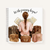 トラベルパーソナライズされたジャーナル | カスタム ノートブック (正面)