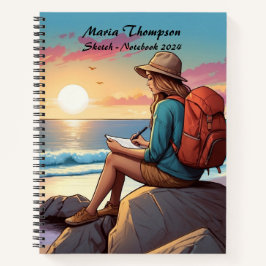 トラベルパーソナライズされたノートブックジャーナル日記のスケッチ ノートブック