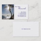 トラベルパームツリーサン海ボート名刺 名刺 (正面/裏面)