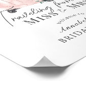 トラベルピンクスーツケースブライダルシャワーへようこそ ポスター (角)