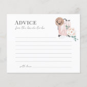 トラベルピンクスーツケースブライダルシャワーアドバイスカード (正面)