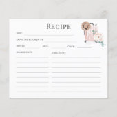 トラベルピンクスーツケースブライダルシャワーレシピカード (正面)