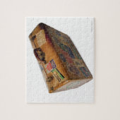 トラベルファッションドシール付きの古いスーツケース ジグソーパズル (縦)