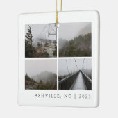トラベルフォトコラージュカスタム休暇記念 セラミックオーナメント (左)