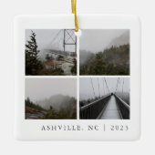 トラベルフォトコラージュカスタム休暇記念 セラミックオーナメント (正面)