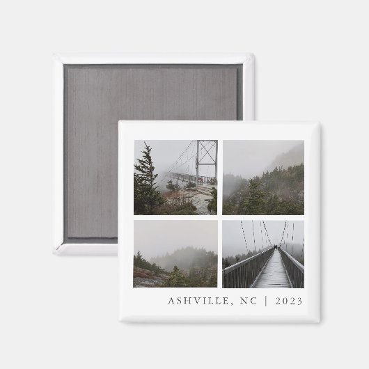 トラベルフォトコラージュカスタム休暇記念 マグネット (正面/裏面)