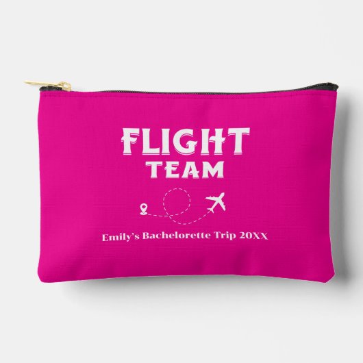 トラベルフライトチームファミリーバケーションバチェロレッテ アクセサリーポーチ (正面)