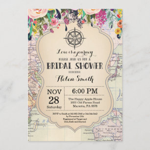 トラベルブライダルシャワー招待 招待状