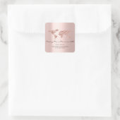 トラベルブロガーエージェンシー アース グローブ ローズ グリッター バス スクエアシール (バッグ)