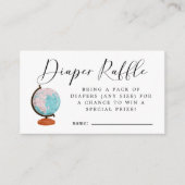 トラベルベビーシャワーおむつラッフルチケット エンクロージャーカード (正面)