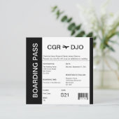 トラベルボーディングパス結婚のチケット 招待状 (スタンド正面)