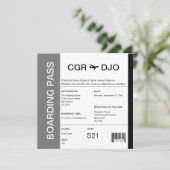 トラベルボーディングパス結婚のチケット 招待状 (スタンド正面)