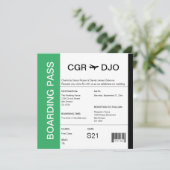 トラベルボーディングパス結婚のチケット 招待状 (スタンド正面)