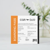トラベルボーディングパス結婚のチケット 招待状 (スタンド正面)