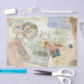 トラベルポストカードティッシュペーパー 薄葉紙 (クラフト)