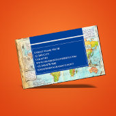 トラベルマップホステルヴィンテージオールドスタイルレトロスケッチ 名刺