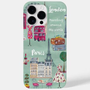 トラベルマップロンドンパリ Case-Mate iPhone 14 PRO MAXケース