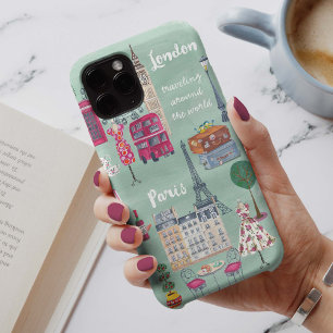 トラベルマップロンドンパリ Iphone 6 plusケース Case-Mate iPhone 14ケース