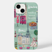 トラベルマップロンドンパリ | Iphone 6 plusケース Case-Mate iPhoneケース (裏面)