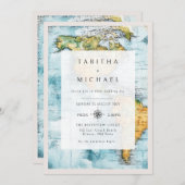 トラベルマップ結婚式招待状 招待状 (正面/裏面)