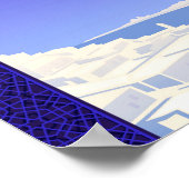 *~*トラベルマロッコモロッコキャットウィンドウレッジブルー ポスター (角)