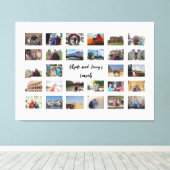 トラベルメモリーズコラージュ36 X 24白い背景 キャンバスプリント (インサイチュ (ウッドフロア))