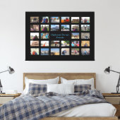 トラベルメモリーズコラージュ36 X 24黒の背景 キャンバスプリント (インサイチュ (寝室))