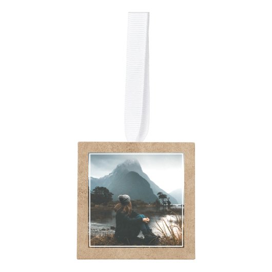 トラベルメモリーズスクエア写真 キューブオーナメント (正面)