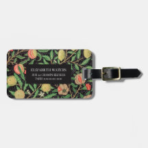 トラベルラゲッジタグ：ウィリアム・モリス：ザクロ