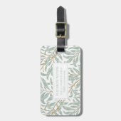 トラベルラゲッジタグ： WILLIAM MORRIS : WILLOW ラゲッジタグ (正面縦)