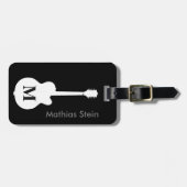 トラベルロックギターパーソナライズされた音楽 ラゲッジタグ (正面横)