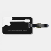 トラベルロックギターパーソナライズされた音楽 ラゲッジタグ (裏面横)